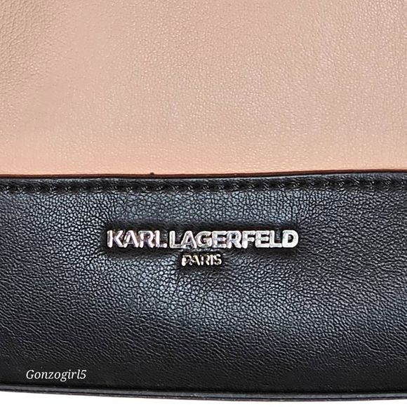 Karl Lagerfeld Color Block Shoulder Bag/Crossbody Pearl Accents - Picture 6 of 8